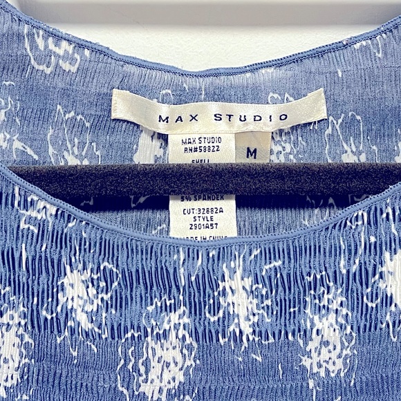 Max Studio Smocked Bodice Sleeveless Dress Size M - Picture 3 of 4